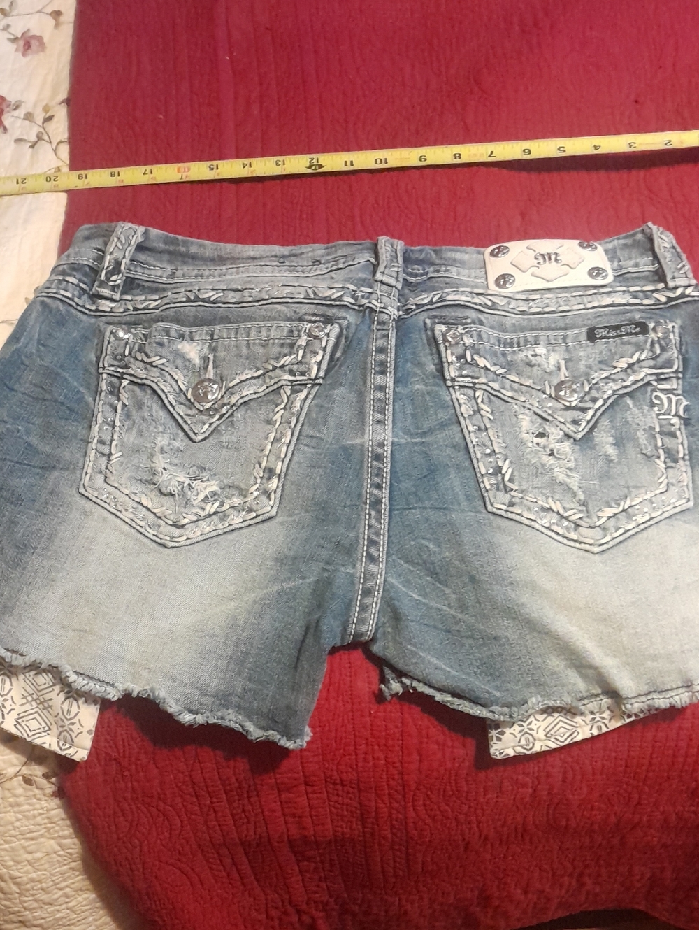 Miss Me Light Blue Distressed Denim Shorts